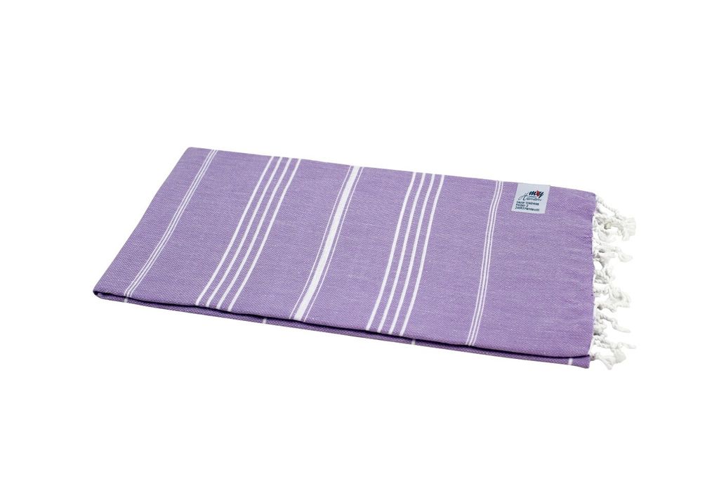 Saunatuch Baumwolle Hamamtuch 100x180 cm "Sultan" flieder Produktbild 