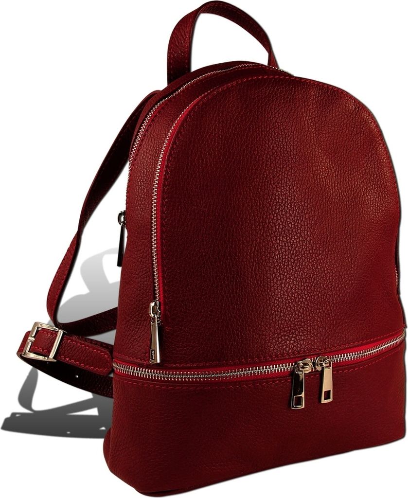 Cityrucksack dunkelrot Toscanto Tasche Leder D2OTT612RD