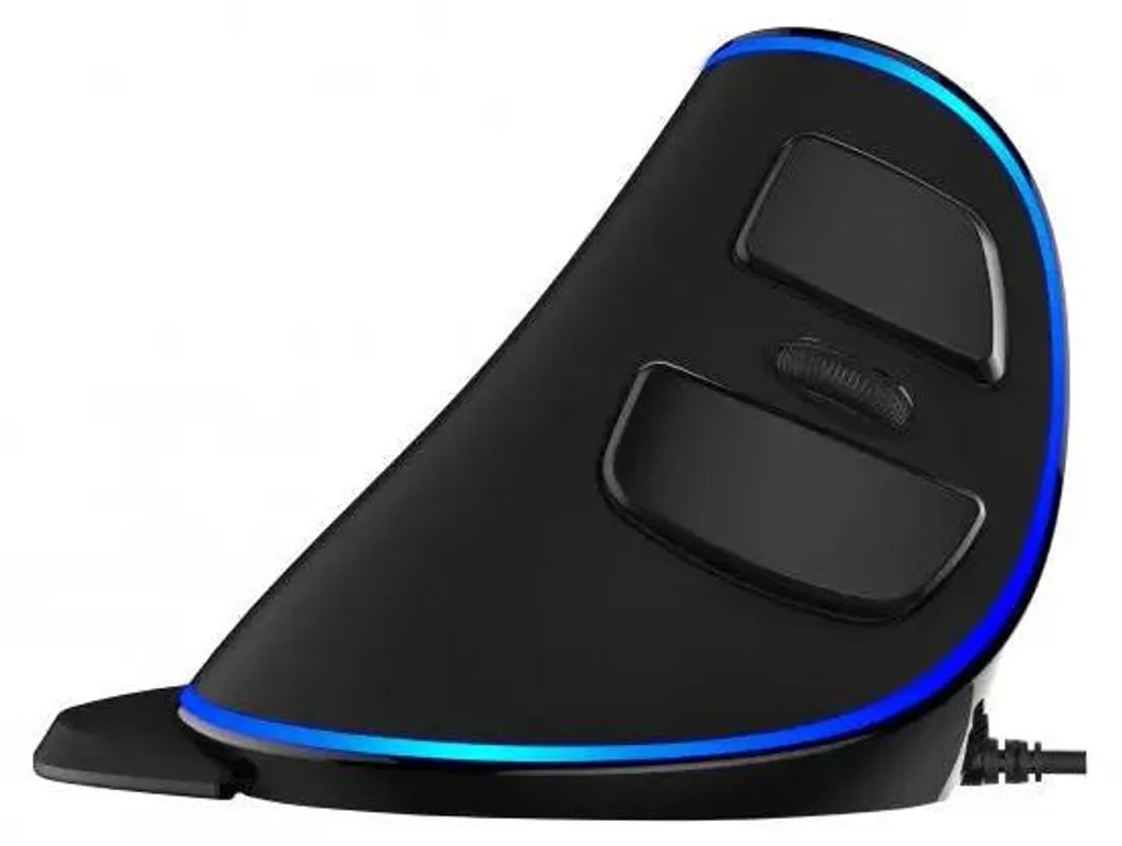 Delux Grip Mouse Plus : Souris Ergonomique Filaire pour Droitier Noire