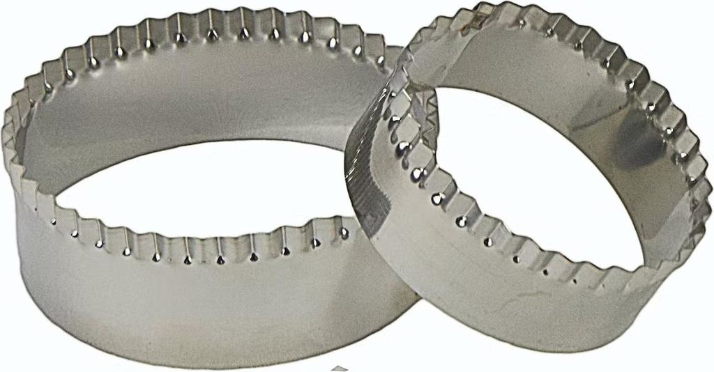 Ausstecher rund 75 mm und 58 mm, glatt und gezahnt, Ravioli Kekse Minipizza