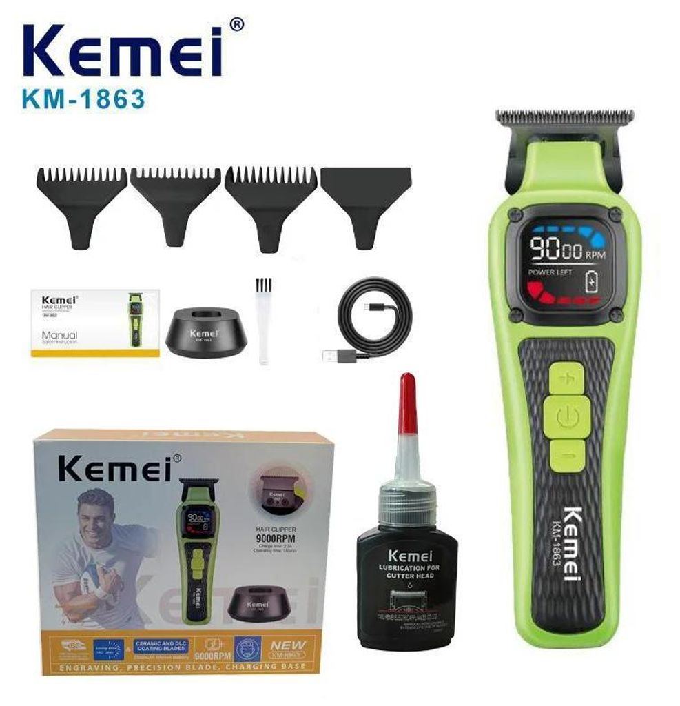Haartrimmer & Haarschneider - KM-1863 - Professionell, Elektrisch, , Für Herren - Schwarz