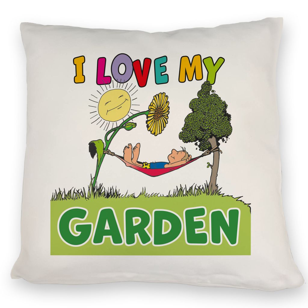 Garten Kissen mit Spruch I love my garden