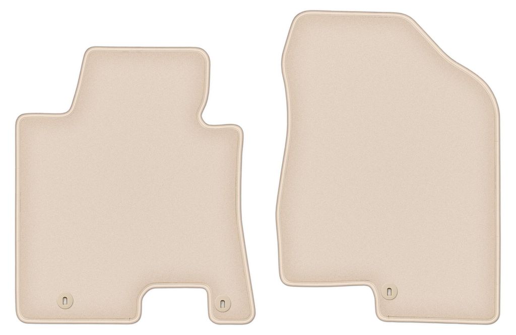 DURBAN Beige Velours-Fußmatten vorne für Hyundai i30 II Schrägheck, Kombi (2011-2017)