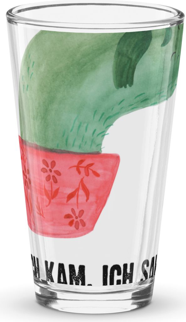 Mr. & Mrs. Panda Bierglas Kaktus Mama - Transparent - Geschenk, Ärger, Motivation, Kakteen, Glas, Quote, Trinkglas, Longdrinkglas, Büro, Wassergl...