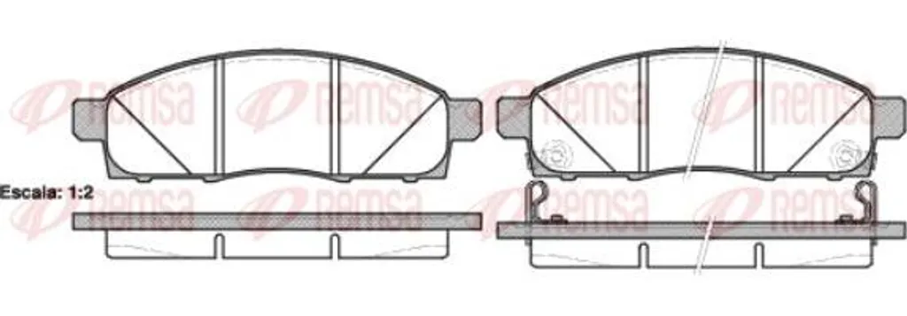 Plaquettes de frein Remsa 1434.02 pour entretien Nissan NV200 utilitaire