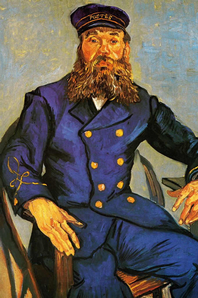Vincent Van Gogh Kunstdruck Bild - Porträt Des Briefträgers Joseph Roulin, 1888 (120 x 80 cm)