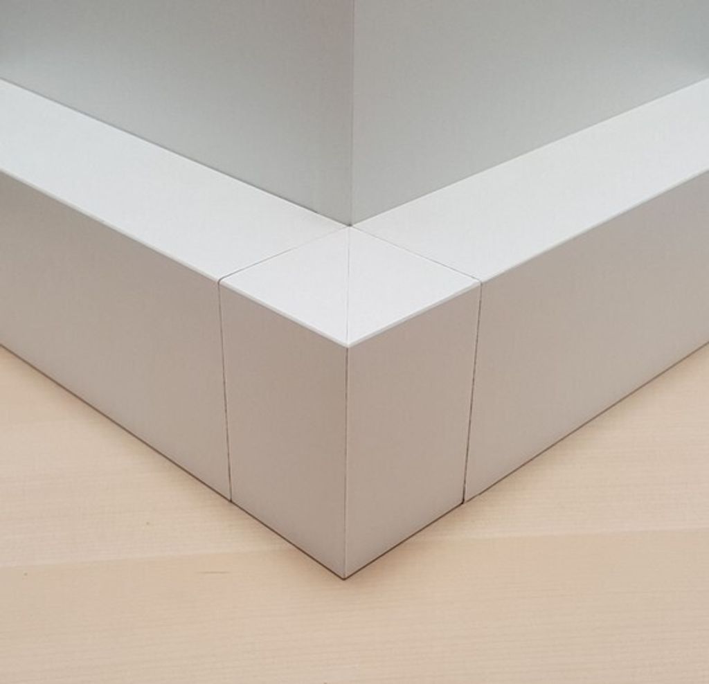 Aussenwinkel Für Heizrohrabdeckleisten 64 x 96 x 400 mm Weiß zum Kleben, Clipsen, Schrauben & Nageln MDF-Kern foliert Außenecken by PROVISTON