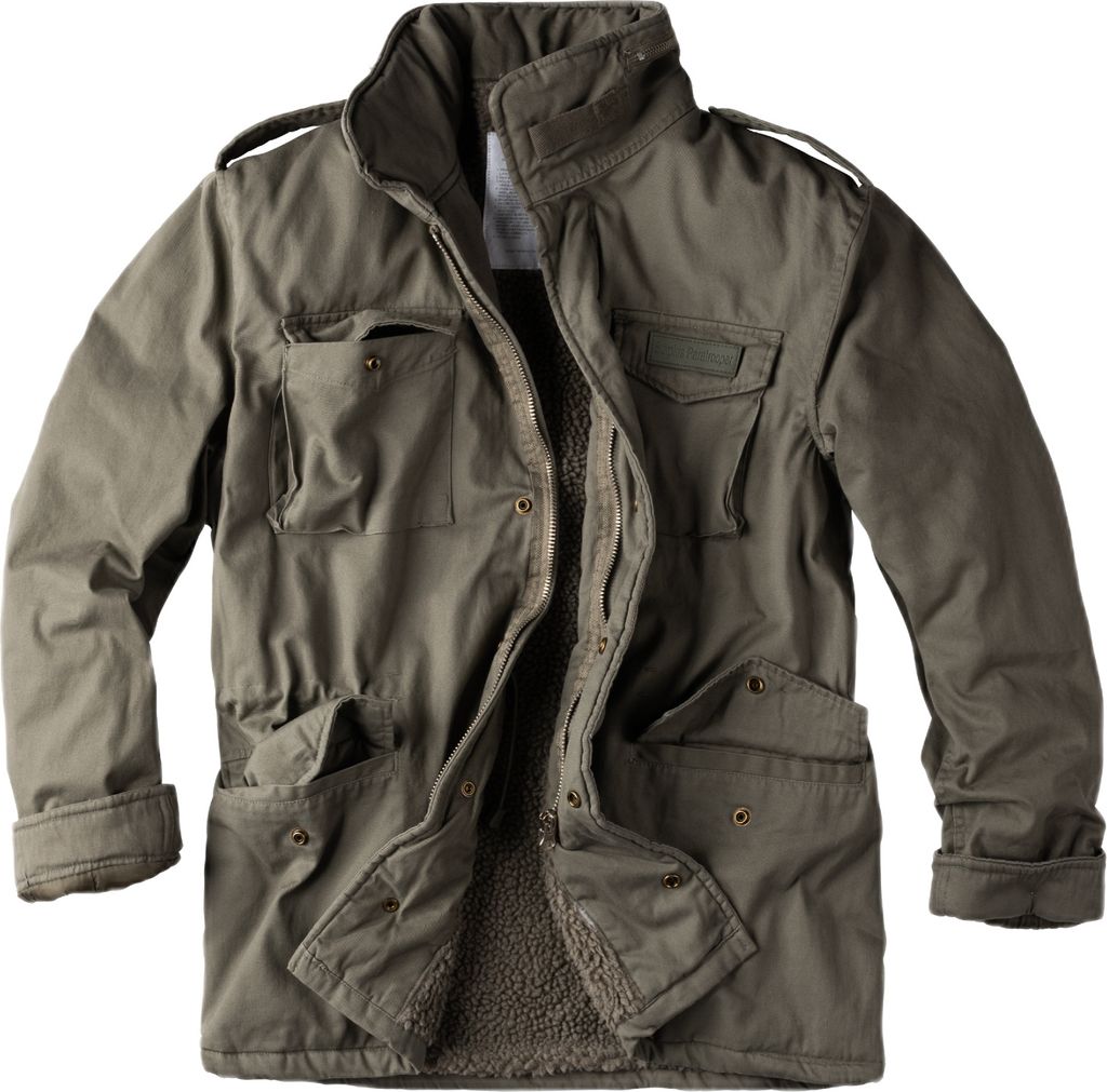 Surplus Raw Vintage Paratrooper Jacke I mehrere Farben S-5XL Oliv / XXL