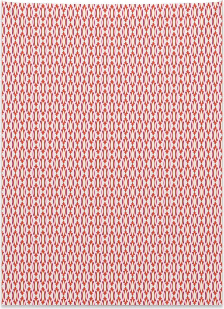 Abakuhaus Geometrisch Wandteppich, Ethnische Retro Ovale aus Weiches Mikrofaser Stoff Kein Verblassen Klare Farben Waschbar, 110 x 150 cm, Magenta ...