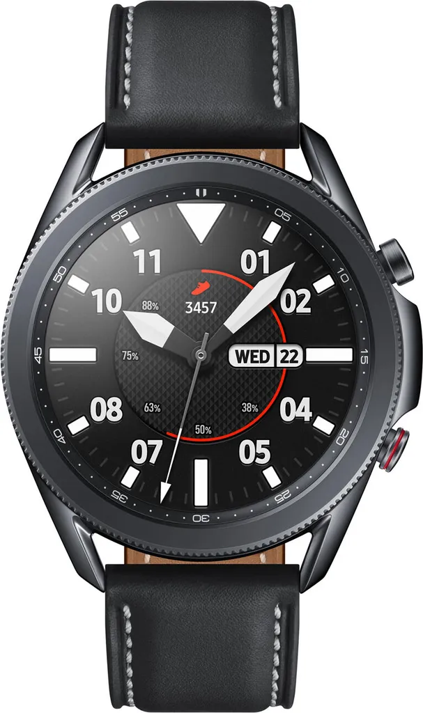 Samsung Galaxy Watch 3 Noir LTE 45mm : Montre Connectée Cuir Véritable
