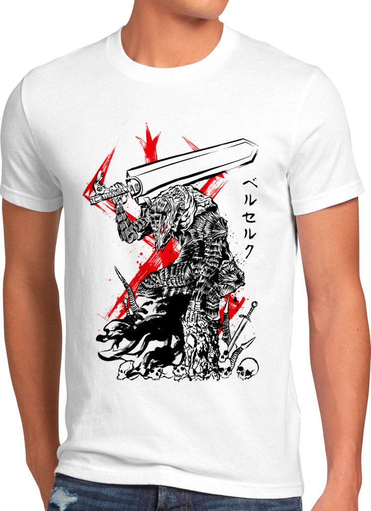 BaumwolleCloud Mighty Swordsman Herren T-Shirt anime manga berserk cosplay