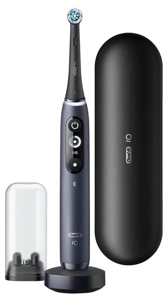 Brosse à dents Oral-B iO 7 bleue pour un brossage doux et professionnel