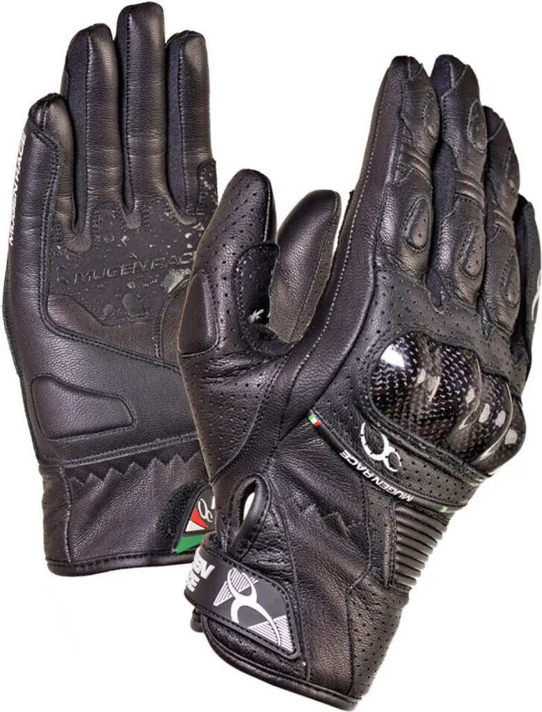 Fini les mains chaudes à moto : gants Mugenrace Figuratore noir S