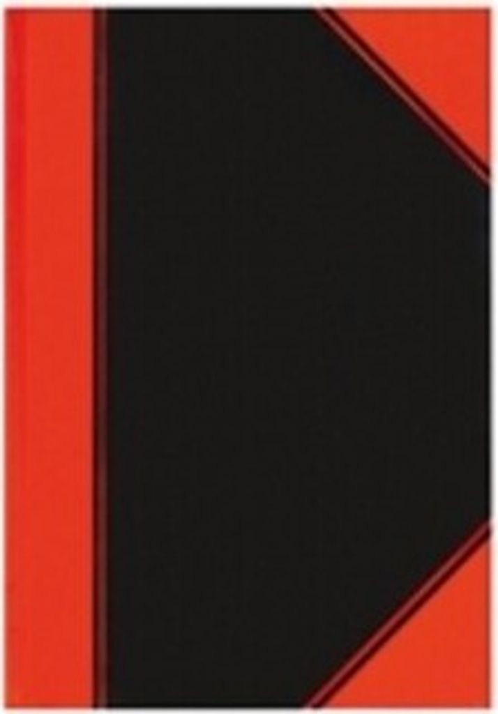 Idena Kladde kariert 96 Blatt 70g/m² schwarz/rot DIN A5 Produktbild 