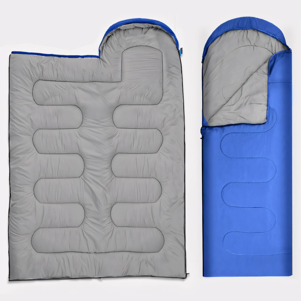 Schlafsack Camping Outdoor Blau 210x75cm Retoo