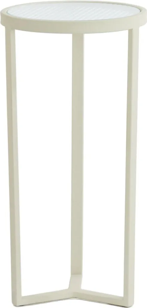 Piédestal en verre riblé chic et support design pour plantes