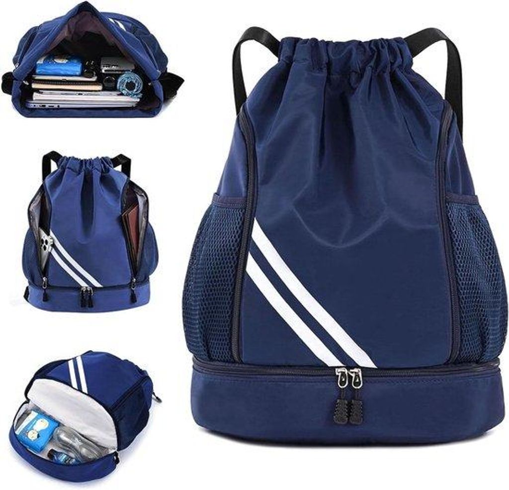 Wasserdichte Sportrucksack mit Tragegurt und Schuhkoffer - Sportchic