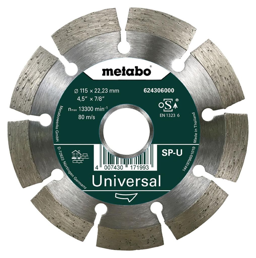 Metabo 624306000, Beton, Kachel, 11,5 cm, 2,22 cm, 13,3 m, 1 Stück(e)