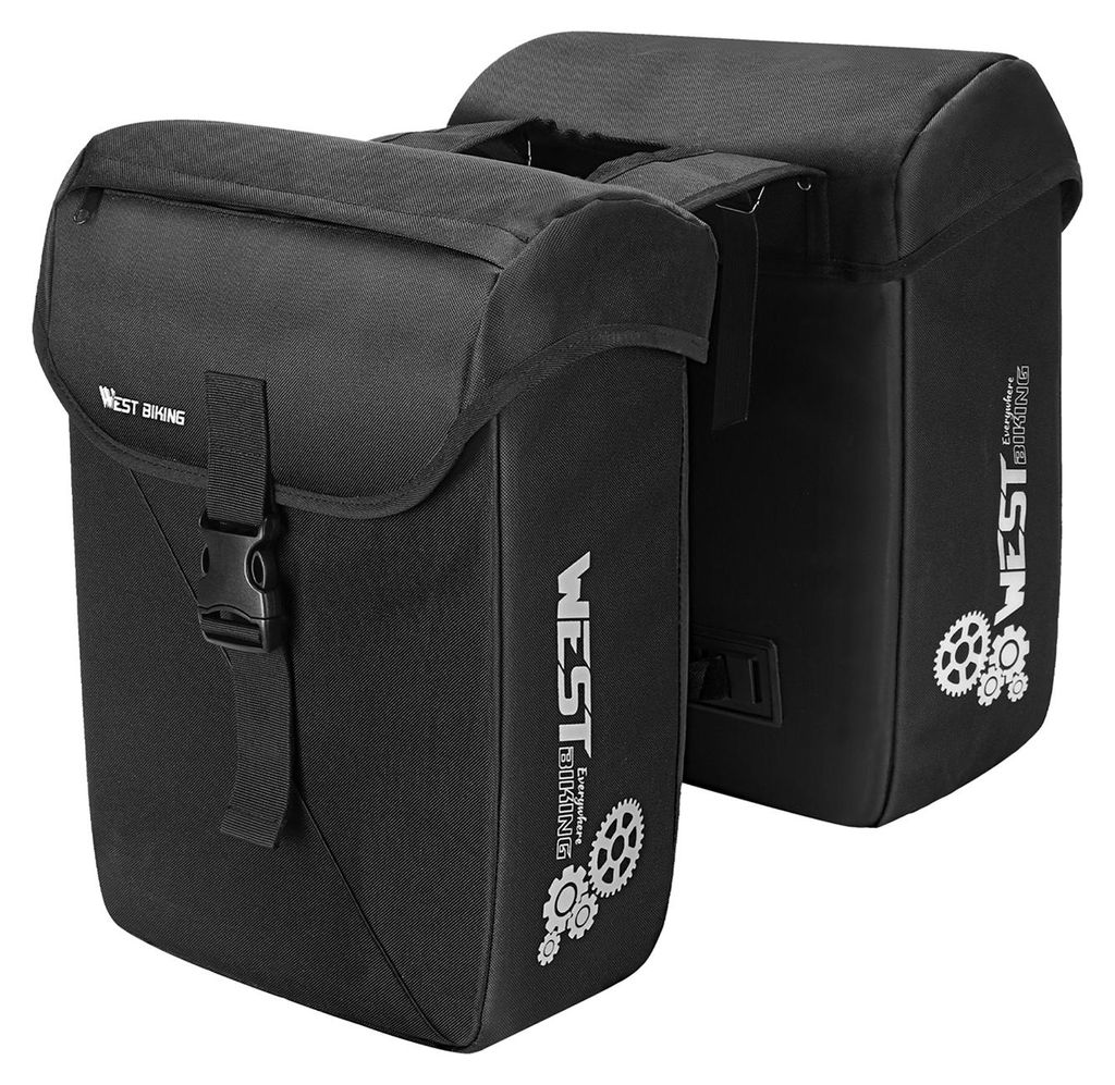 Fahrradtasche für den Gepäckträger – große Gepäckträgertasche mit 32 l Fassungsvermögen, rutschfeste Gurte, für Mountainbikes und Rennrä...