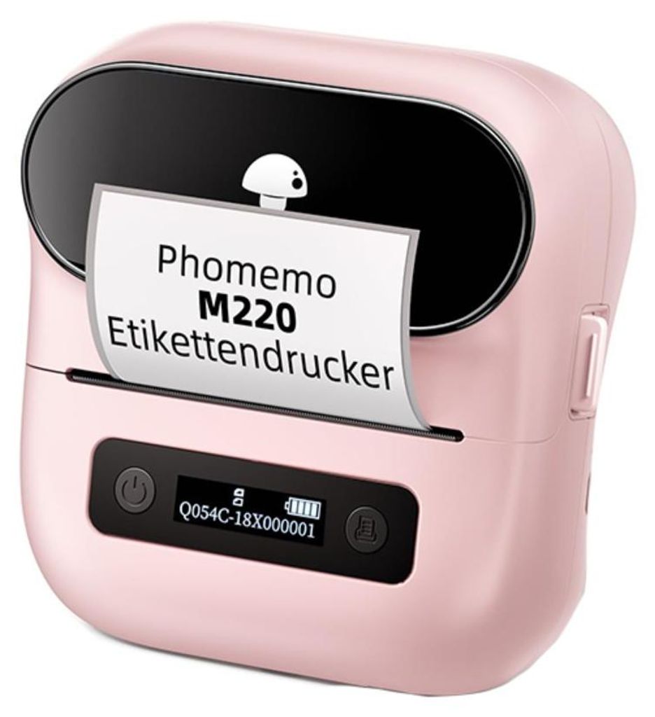 INF Tragbarer Thermo-Etikettendrucker 203dpi ABS 12.5x11.9x6.3cm Mobil Rosa