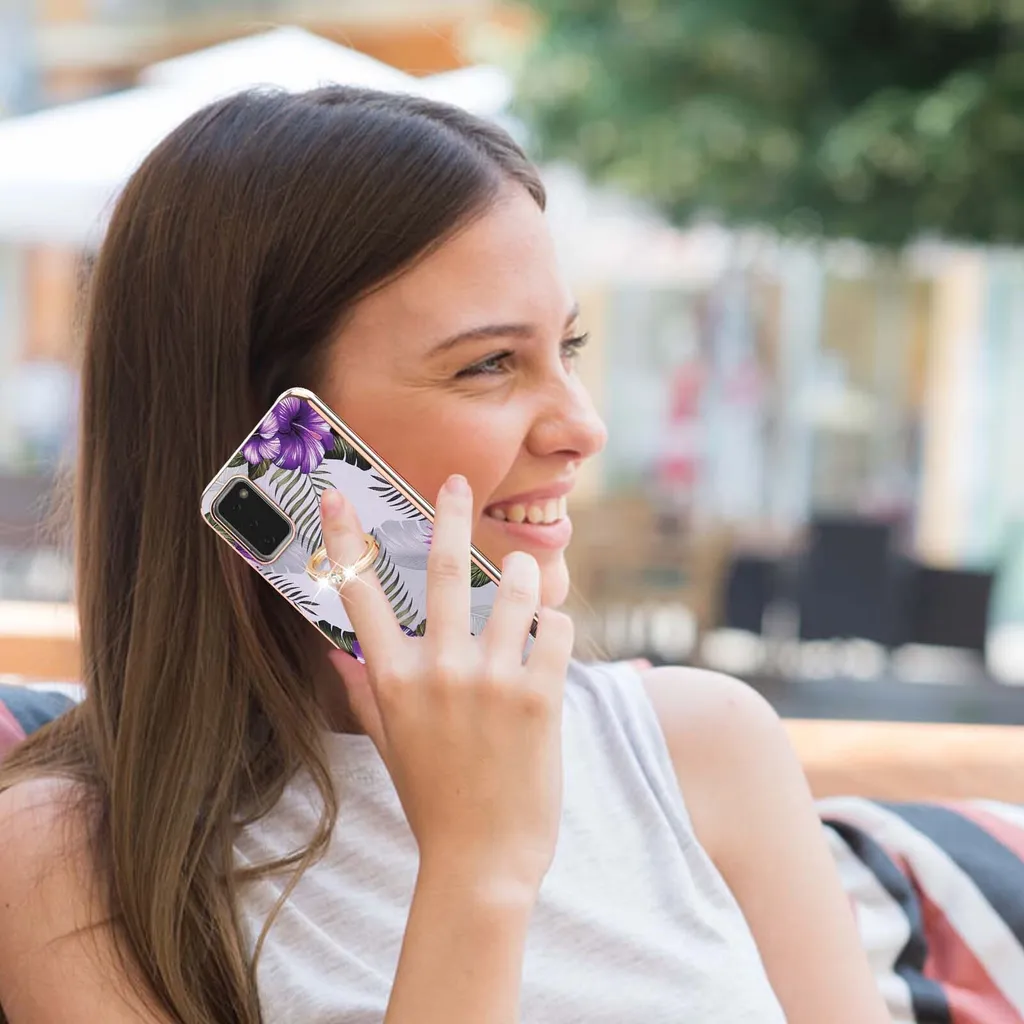 Cover Galaxy A03s Viola con Ring Holder - Stile e Sicurezza Silicone - 4