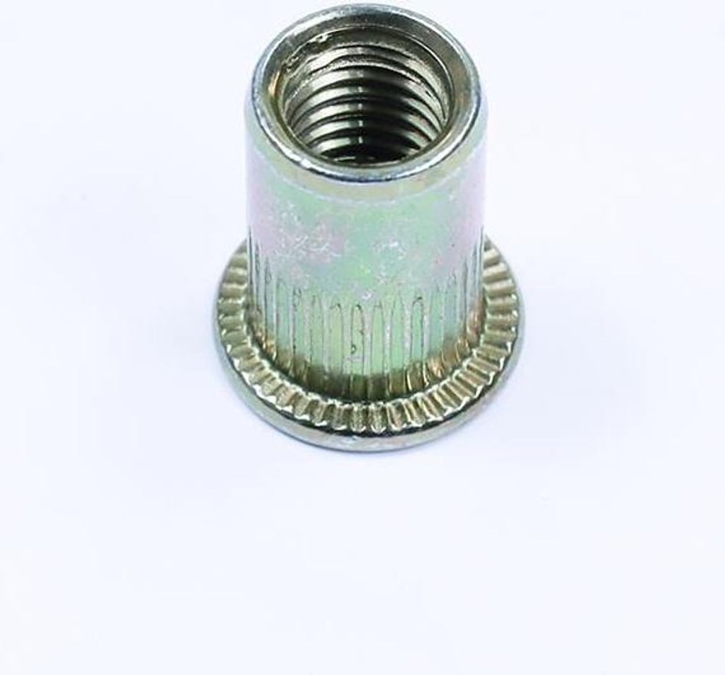 20x Einpressmutter M8x16,6mm Stahlnietmutter Kopfeinsetzmutter Blindnietmutter