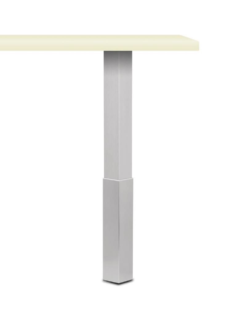 Naber Trampolo 2 eckig. Stützfuß Höhe, edelstahlfarbig 880 mm - Trag-/Stützelement