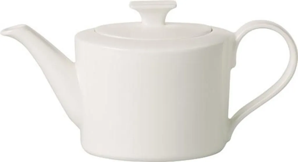 Théière 400ml anti-goutte MetroChic Blanc en porcelaine fine de luxe
