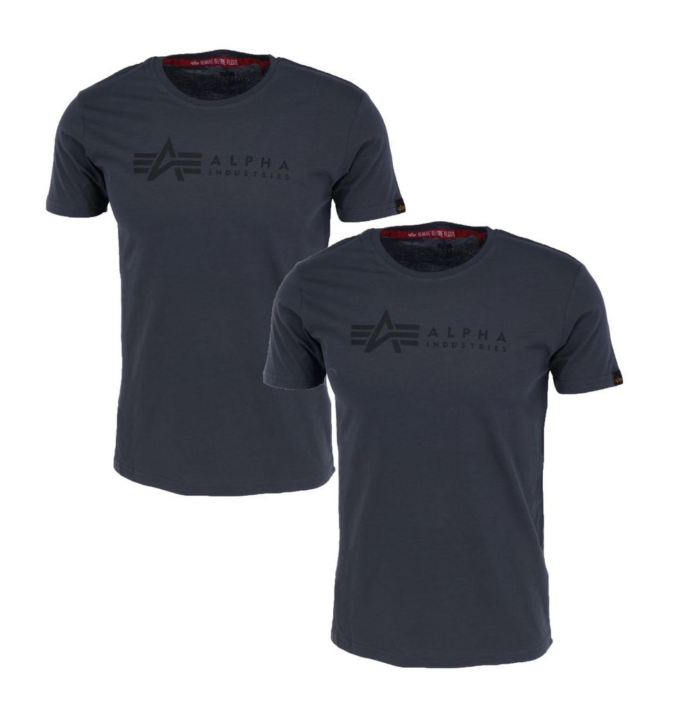 ALPHA INDUSTRIES ALPHA LABEL T 2 PACK Herren T-Shirt