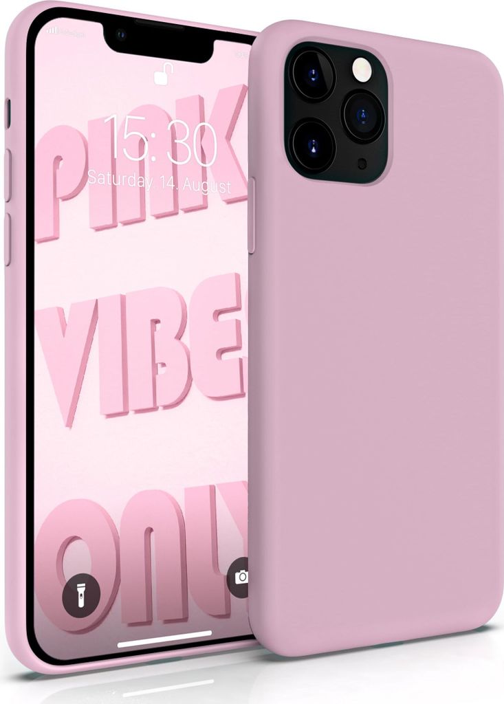 Hülle für Apple iPhone 11 Pro Max - Cover 3 Lagig (TPU / Hardcase / Mikrofaser) in Rosa