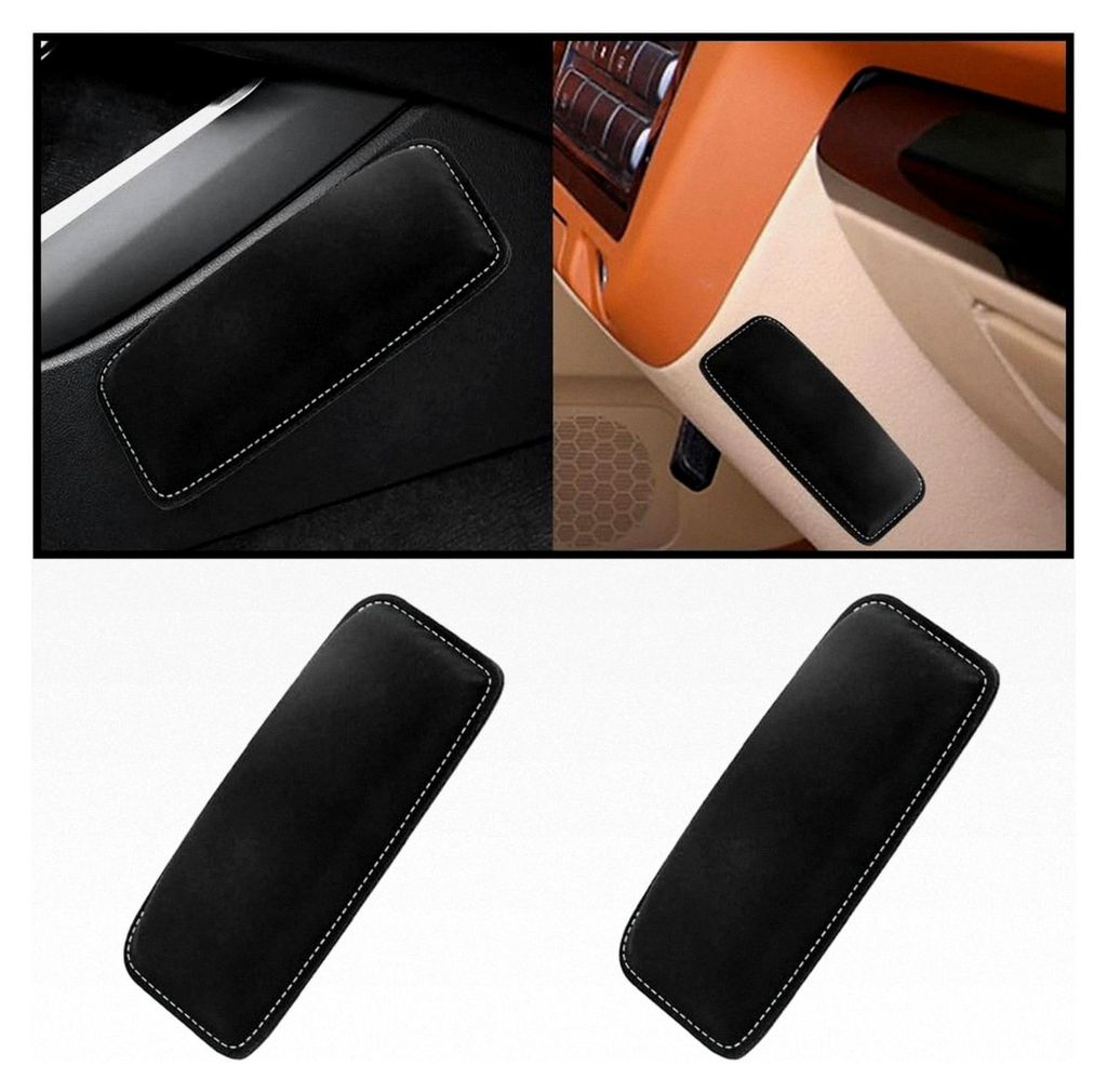 2 Stück Auto Konsole Pad, Türarmlehne Kissen und Beinpolster, Leder Knie Pad, Fahrerseite Konsole Knie Unterstützung Pad, Auto Innenzubehör (We...