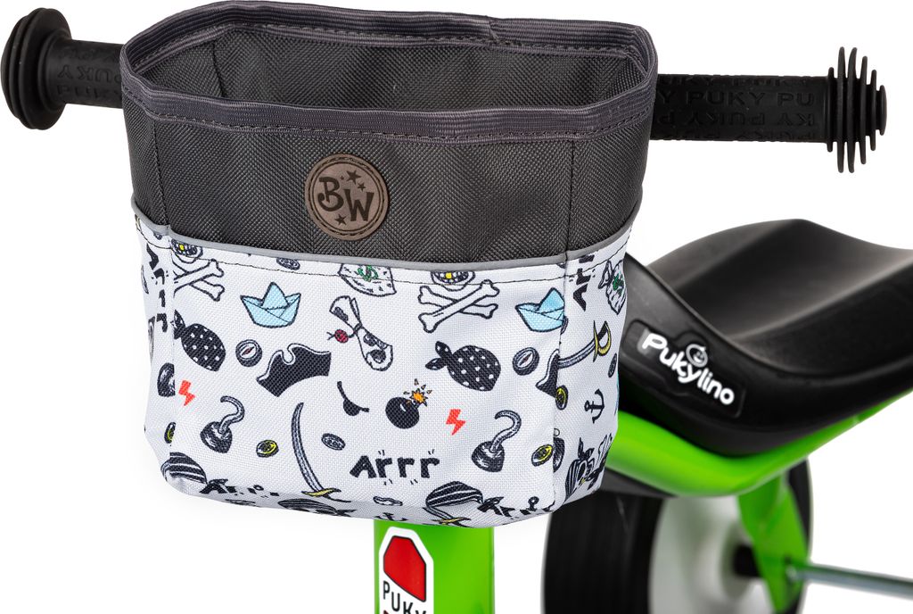 BAMBINIWELT Lenkerkorb für Kinder Lenkertasche kompatibel mit Pukylino Wutsch Fitsch Puky OFFEN für Dreirad Laufrad Rutschfahrzeuge (Modell 27)