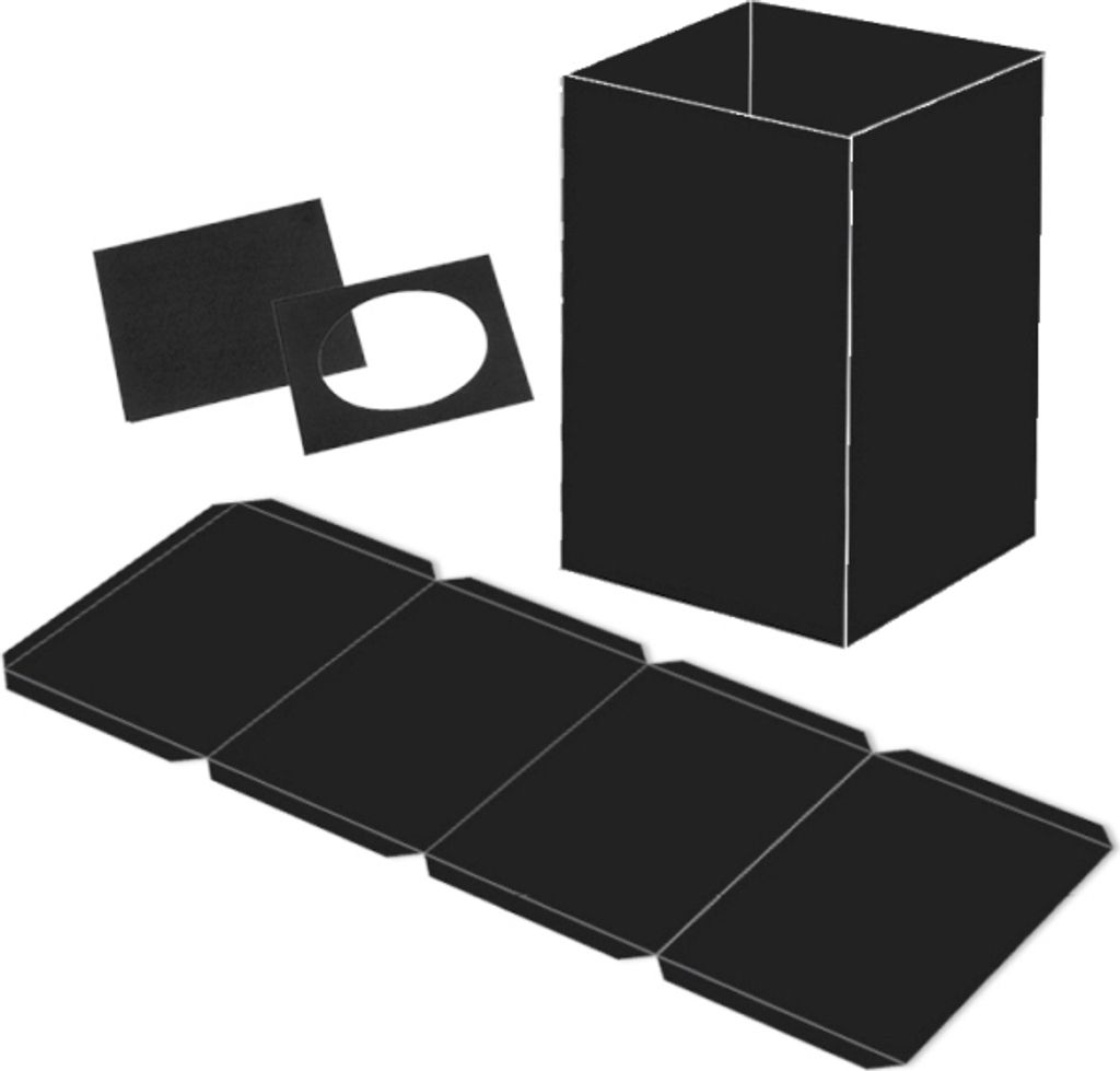 Laternen-Bastelset Blanko 300g/qm 14x20cm schwarz Produktbild 