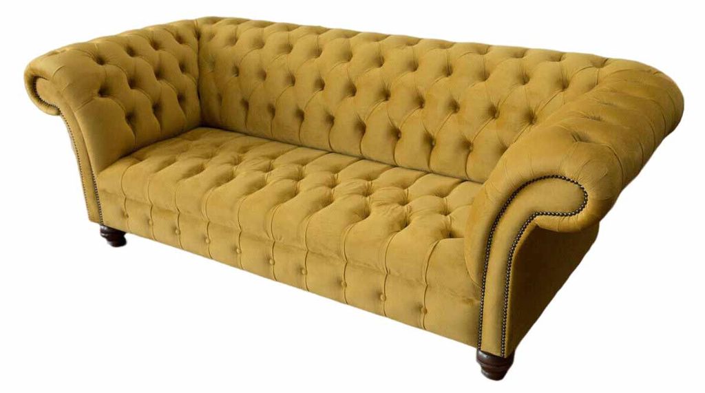 Luxus Chesterfield Sofa 2x 2 Sitzer Couch Textil Modern Sofas Neu Garnitur