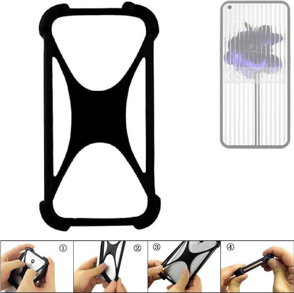 K-S-Trade Handy-Hülle Schutz-Hülle kompatibel mit Nothing 1 Silikon Bumper TPU Softcase Smartphone Stoßschutz, schwarz