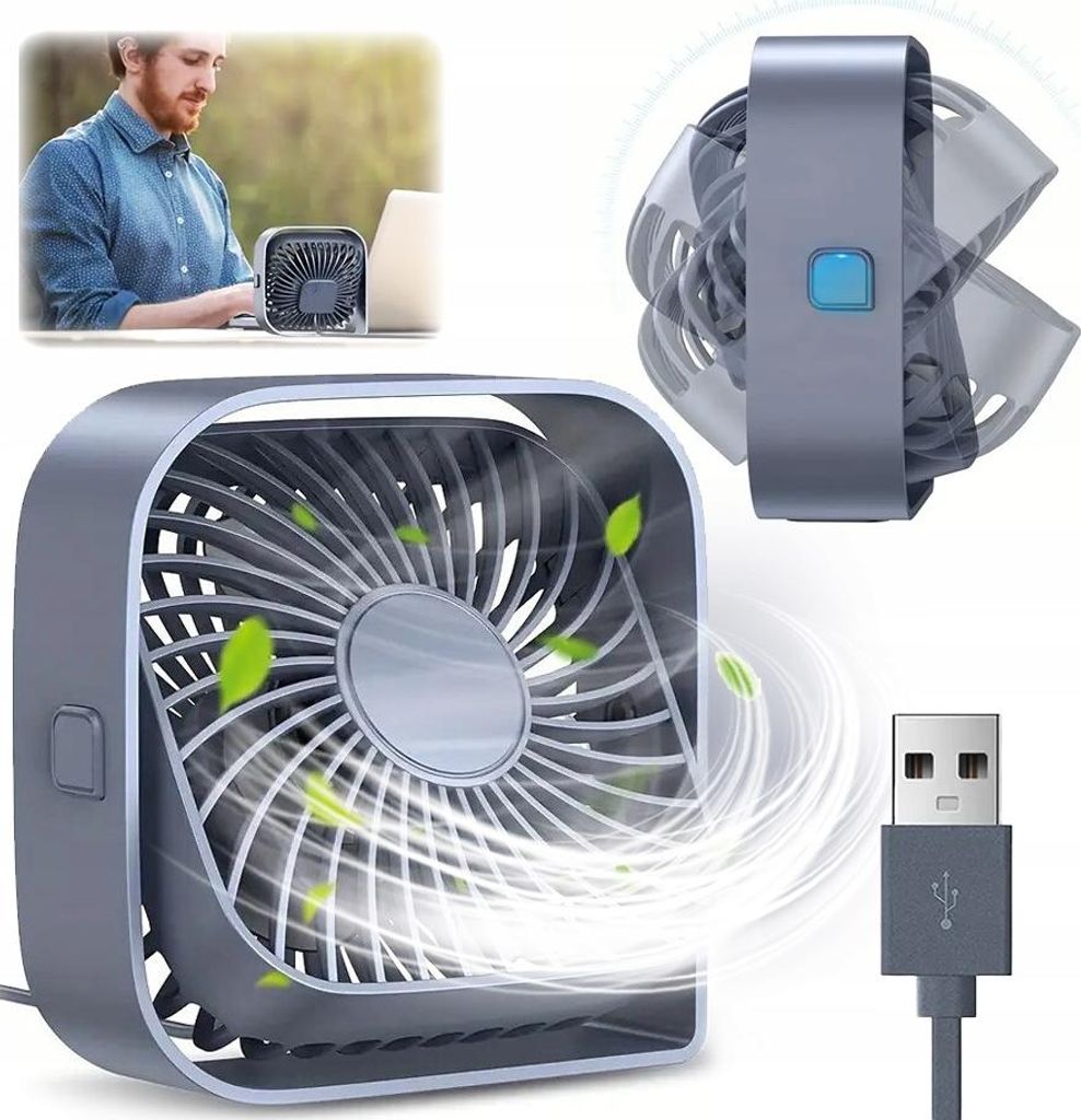 USB-Ventilator Leiser Mini-Tischventilator Kühlung TOPK K50 Produktbild 