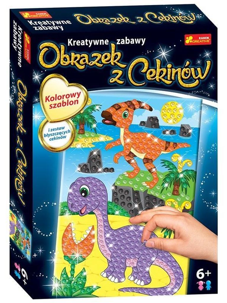 RANOK-CREATIVE Paillettenbild - Dinosaurier Parasaurolophus 52796