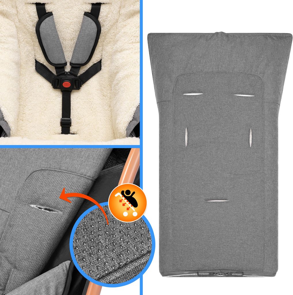 MONZANA® Footmuff pro kočárek dítě zima s reflexními prvky Obrázek produktu 5