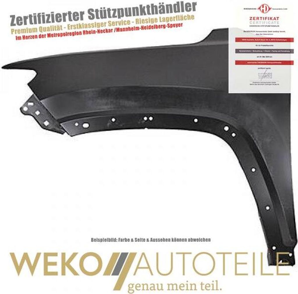 Kotflügel links DIEDERICHS 2680007 für JEEP