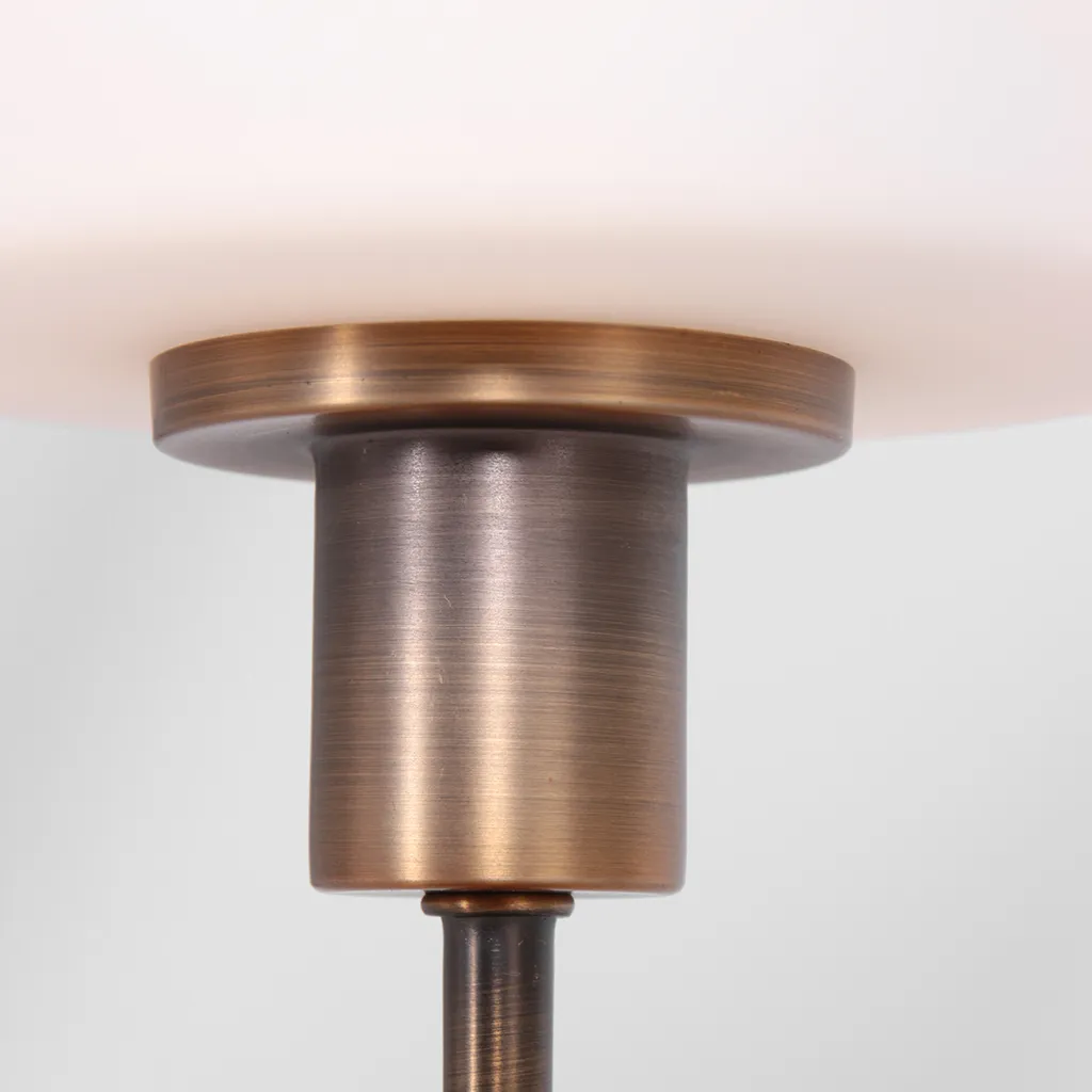 Petite lampe à poser bronze Ancilla Steinhauer Ø 14cm verre dépoli E14