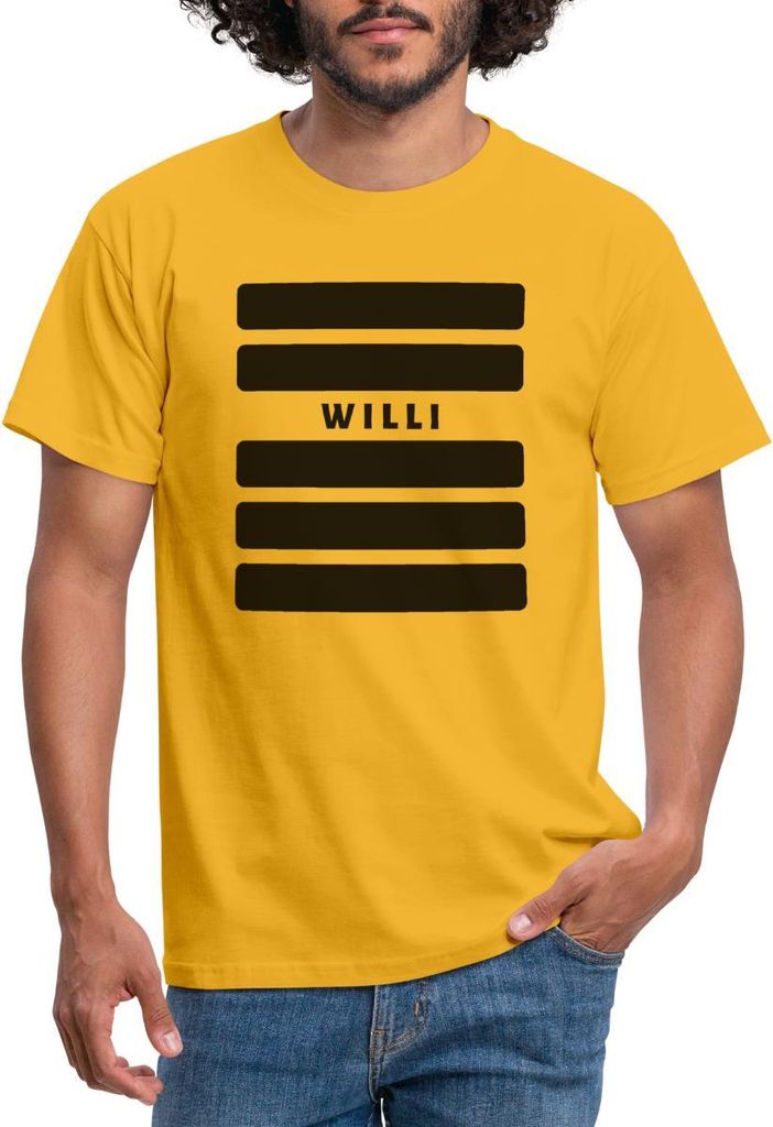 Spreadshirt Biene Willi Partner-Kostüm Fasching Bienenkostüm Männer T-Shirt, L, Gelb