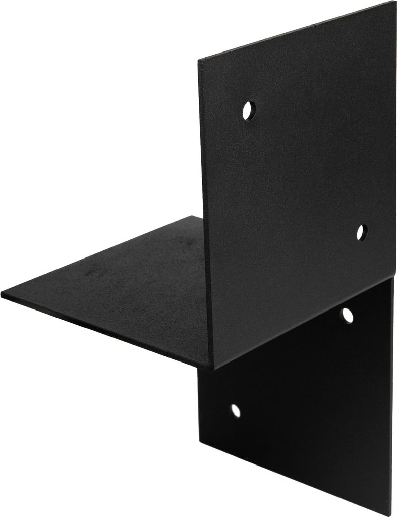 Pergola Wandhalterung Schwarz Beschichtet für 15 x 15 cm Balken Rechts - Pro Stück