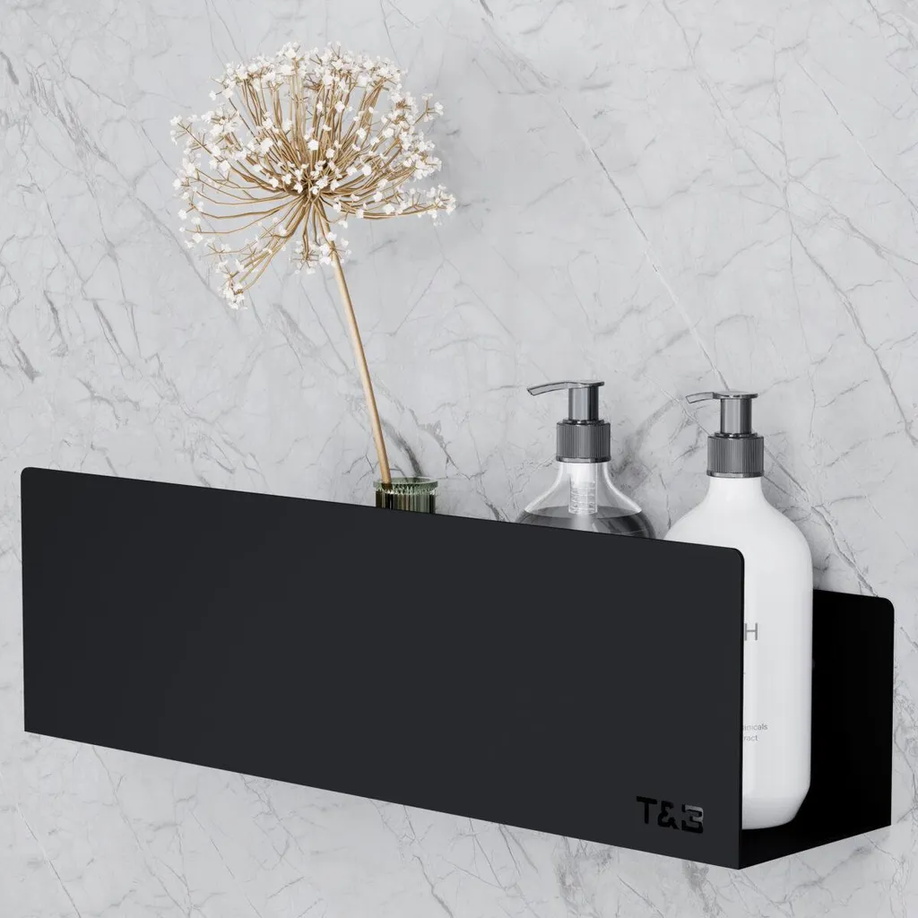 Petite étagère murale design Nortiq T2 noire pour décoration moderne