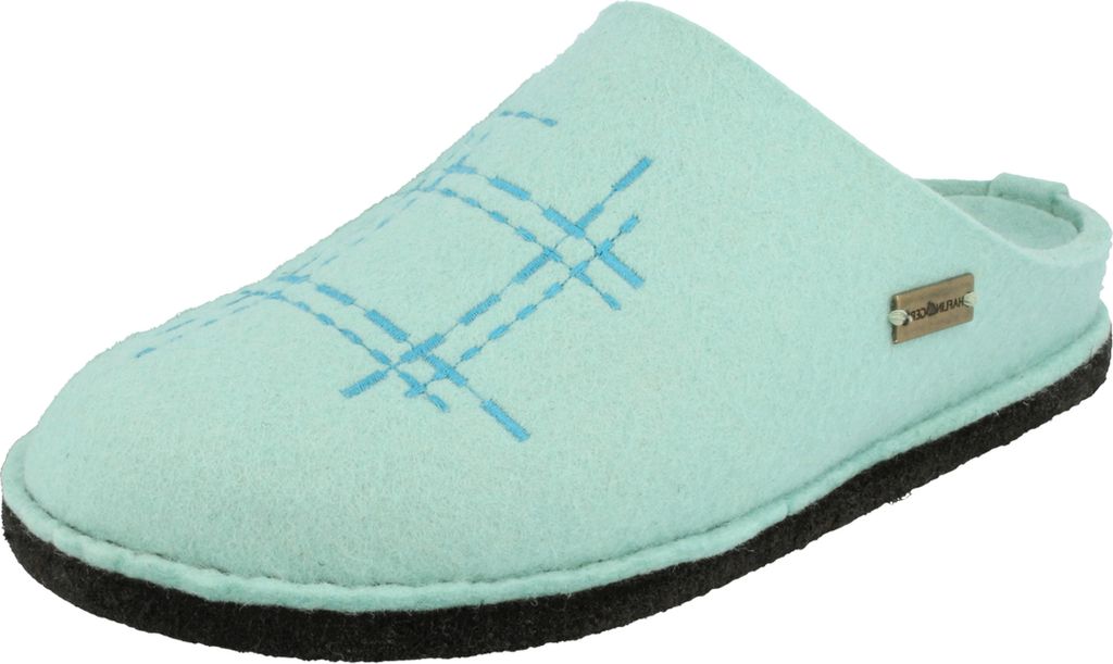 Haflinger Damen Pantoffel Hausschuh Filz Flair Crossroad 314038, Größe:40 EU, Farbe:Grün