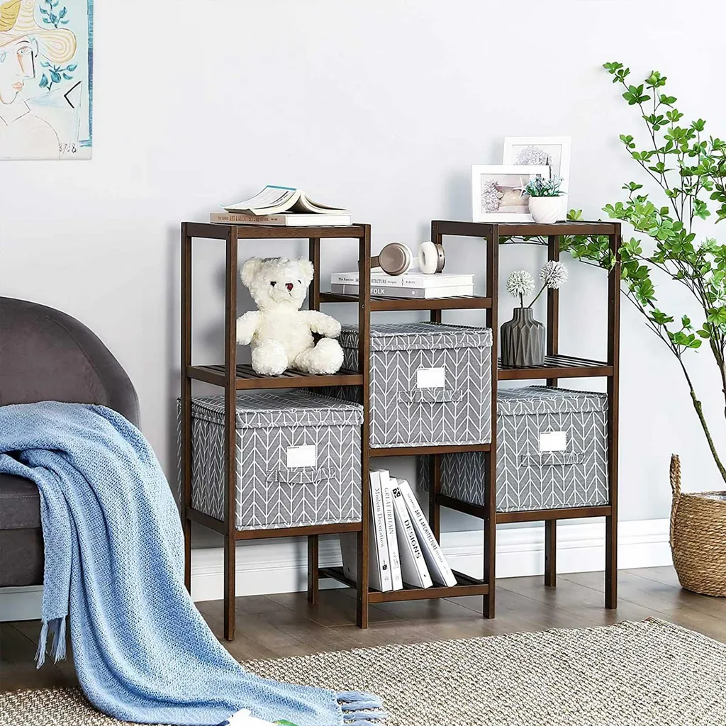 Set de 3 boîtes pliantes gris anthracite pour un rangement modulable