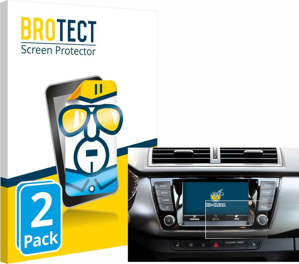2x Für Skoda Fabia 3 Combi 6.5" Schutzfolie BROTECT Produktbild 