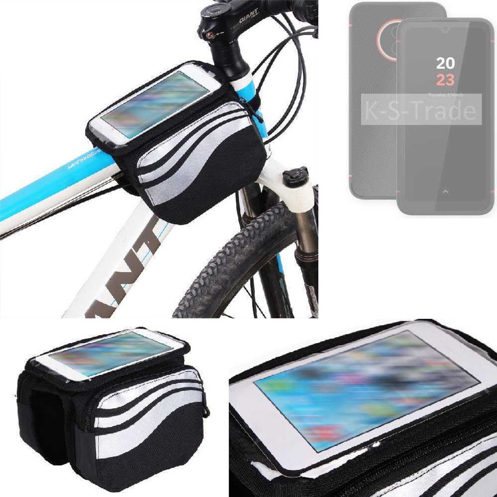 K-S-Trade Rahmentasche Fahrrad-Halterung kompatibel mit Volla Phone X23 Rahmenhalterung Fahrrad Handyhalterung Fahrradtasche Handy Smartphone