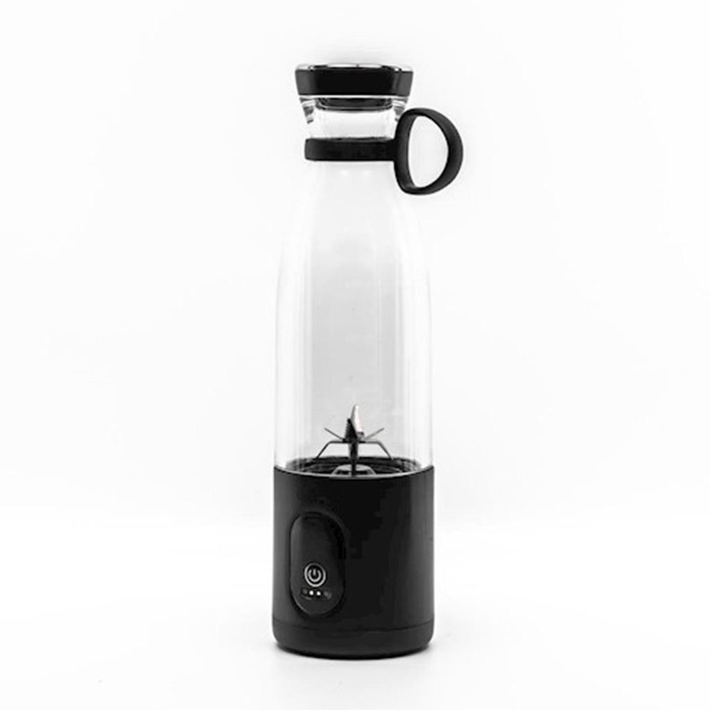 Tragbarer Mixer, 4-Klingen-Entsafter für Saftshakes und Smoothies, 600 ml mit LED-Anzeige, wiederaufladbar, 6000 mAh Akku