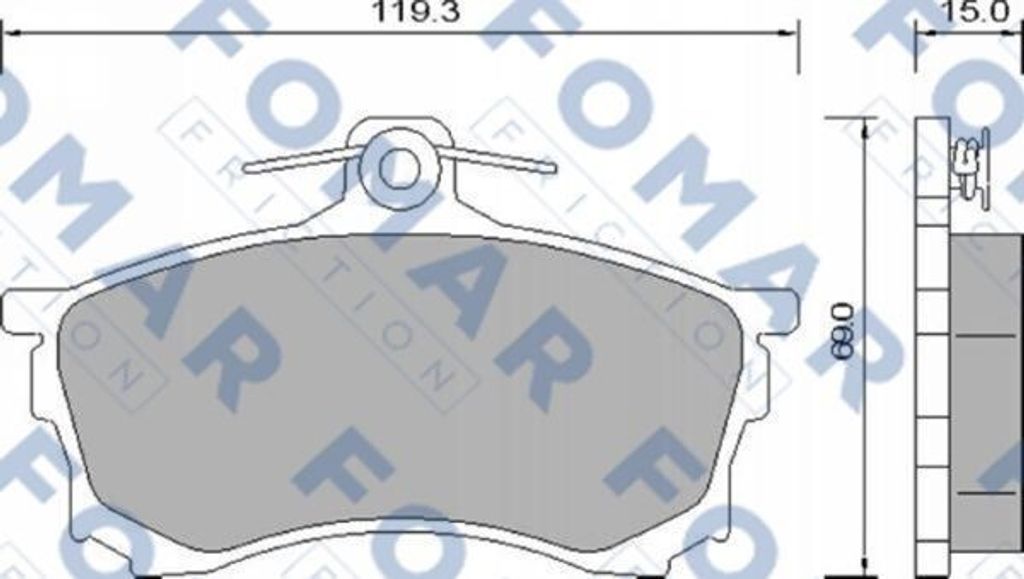 FOMAR Friction Bremsbeläge Satz Vorne Bremsklötze für MITSUBISHI CARISMA (DA) FO 637981