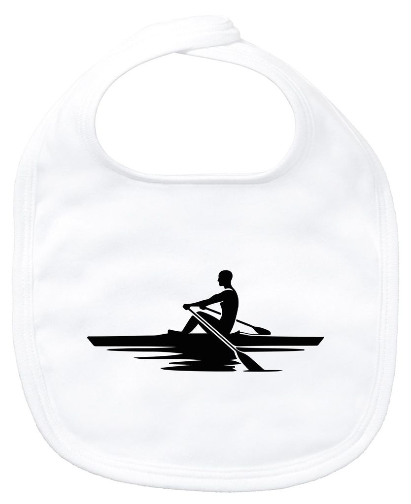 Huuraa Baby Lätzchen Rudern Rowing White Klettverschluss Baumwolle Latz Geschenkidee